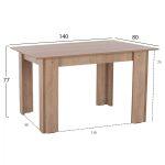 Τραπεζι Κουζινας 140x80x77υεκ. Sonama Oak HM2429.01 - Image 2