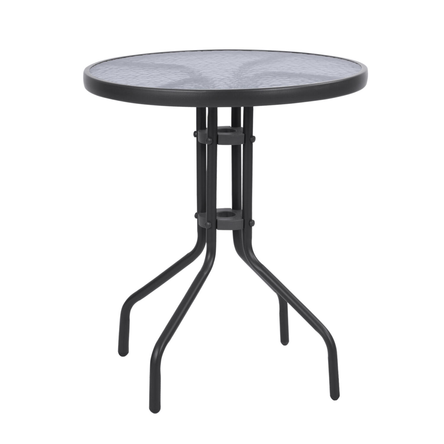 trapezi-lima-f60x68yek-gkri-metalliko-me Τραπεζι Lima φ60x68υεκ. Γκρι Μεταλλικο Με Γυαλινη Επιφανεια HM5079.01 - Image 1