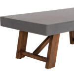 Τραπεζι Μεσης Fiber Cement & Ξυλο Ακακιας Maeve HM6595.01 Γκρι 130x70x46υεκ. - Image 6