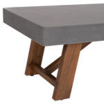 Τραπεζι Μεσης Fiber Cement & Ξυλο Ακακιας Maeve HM6595.01 Γκρι 130x70x46υεκ. - Image 8