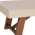 Τραπεζι Μεσης Fiber Cement & Ξυλο Ακακιας Maeve HM6595.02 Μπεζ 130x70x46υεκ. - Image 10