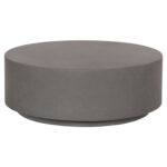 Τραπεζι Μεσης Fiber Cement Στρογγυλο Kyoko HM6579.01 Γκρι φ90x30υεκ.