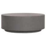 Τραπεζι Μεσης Fiber Cement Στρογγυλο Kyoko HM6579.01 Γκρι φ90x30υεκ. - Image 3