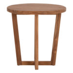 Τραπεζι Μεσης Στρογγυλο Kolin HM6650 Ξυλο Teak Φυσικο φ65x65υεκ. - Image 3