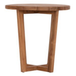Τραπεζι Μεσης Στρογγυλο Kolin HM6650 Ξυλο Teak Φυσικο φ65x65υεκ. - Image 4