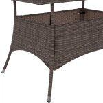 Τραπεζι Μεταλλικο Military Rattan Γκρι HM5141.31 120x70x75υ Εκ. - Image 5