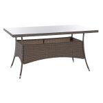 Τραπεζι Μεταλλικο Minsk Rattan Γκρι HM5507.01 150x90x75υ Εκ.