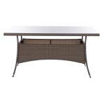 Τραπεζι Μεταλλικο Minsk Rattan Γκρι HM5507.01 150x90x75υ Εκ. - Image 3