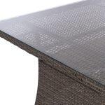 Τραπεζι Μεταλλικο Minsk Rattan Γκρι HM5507.01 150x90x75υ Εκ. - Image 4