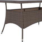 Τραπεζι Μεταλλικο Minsk Rattan Γκρι HM5507.01 150x90x75υ Εκ. - Image 5