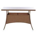 Τραπεζι Μεταλλικο Military Rattan Μπεζ Καφε HM5141.32 120x70x75υ Εκ. - Image 3