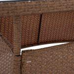 Τραπεζι Μεταλλικο Military Rattan Μπεζ Καφε HM5141.32 120x70x75υ Εκ. - Image 7