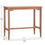 Τραπεζι Μπαρ Cranston HM18111 Ξυλο Τεακ--Φυσικο Χρωμα 120x60x105υεκ. - Image 2