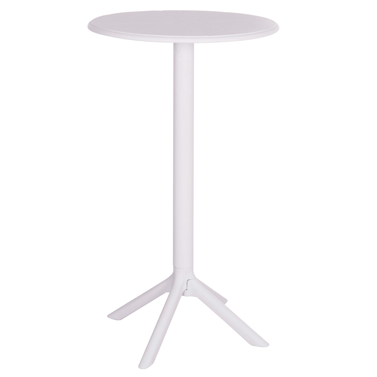trapezi-mpar-stroggylo-fb9612611-polypro Τραπεζι Μπαρ Στρογγυλο Terrin HM6126.11 Πολυπροπυλενιο Λευκο φ60x106υεκ. - Image 1