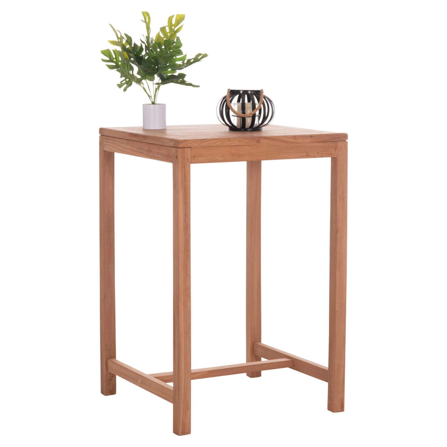 trapezi-mpar-tetragono-fb918113-xylo-tea Τραπεζι Μπαρ Τετραγωνο Presscot HM18113 Ξυλο Teak Σε Φυσικο 70x70x105υεκ. - Image 1
