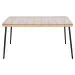 Τραπεζι Ορθογωνιο Allegra HM5537.11 Μεταλ.μαυρο-P.e. Rattan Φυσικο 139,5x79,5x73υεκ. - Image 3