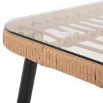 Τραπεζι Ορθογωνιο Allegra HM5537.11 Μεταλ.μαυρο-P.e. Rattan Φυσικο 139,5x79,5x73υεκ. - Image 6