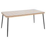 Τραπεζι Ορθογωνιο Allegra HM5538.11 Μεταλ.μαυρο-P.e. Rattan Φυσικο 159,5x89,5x72υεκ.