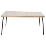 Τραπεζι Ορθογωνιο Allegra HM5538.11 Μεταλ.μαυρο-P.e. Rattan Φυσικο 159,5x89,5x72υεκ. - Image 3
