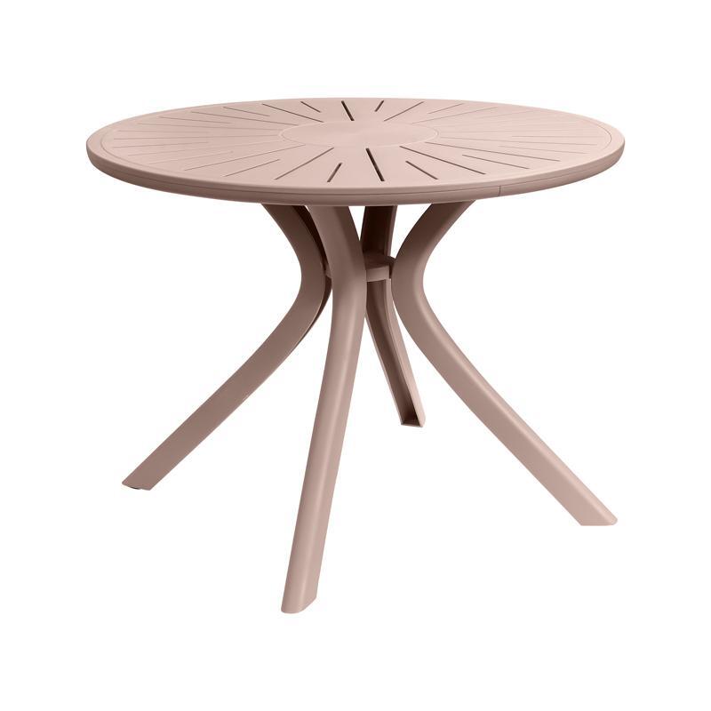 trapezi-plastiko-stroggylo-fylliana-fl8100-cappuccino-chroma-100x75ek1761732601 Τραπεζι Πλαστικο Στρογγυλο Fylliana FL8100 Cappuccino Χρωμα 100x75εκ - Image 1