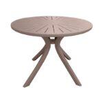 Τραπεζι Πλαστικο Στρογγυλο Fylliana FL8100 Cappuccino Χρωμα 100x75εκ - Image 3