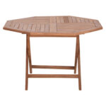 Τραπεζι Πολυγωνο Πτυσσομενο Karlin HM6618 Ξυλο Teak Σε Φυσικο Χρωμα 120x120x75yεκ. - Image 3