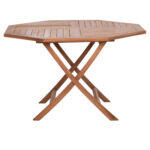 Τραπεζι Πολυγωνο Πτυσσομενο Karlin HM6618 Ξυλο Teak Σε Φυσικο Χρωμα 120x120x75yεκ. - Image 5