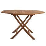 Τραπεζι Πολυγωνο Kendall Πτυσσομενο HM9545 Teak Σε Φυσικο Χρωμα 120x120x75yεκ. - Image 4