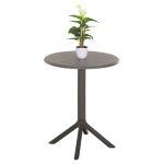 Τραπεζι Πολυπροπυλενιου Στρογγυλο Terrin HM6124.15 Olive Green φ60x75υεκ.