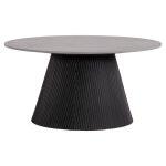 Τραπεζι Σαλονιου Duncan HM18022.01 Κεραμικο Top-Mdf Βαση-Μαυρο φ80x41υεκ. - Image 3