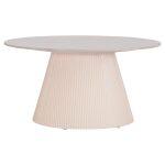 Τραπεζι Σαλονιου Duncan HM18022.02 Κεραμικο Top-Mdf Βαση-Κρεμ Λευκο φ80x41υεκ.