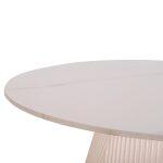 Τραπεζι Σαλονιου Duncan HM18022.02 Κεραμικο Top-Mdf Βαση-Κρεμ Λευκο φ80x41υεκ. - Image 5