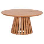 Τραπεζι Σαλονιου Talbert HM18024 MDF Σε Ανοιχτο Φυσικο Ξυλου φ80x40,5υεκ.