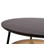 Τραπεζι Σαλονιου Sewell HM18033 MDF Σε Zebrano-Μεταλλικα Ποδια-Wicker φ80x46,5υεκ. - Image 6