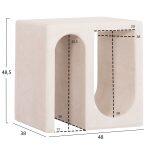 Τραπεζι Σαλονιου Σειρα Santorini HM18070 MDF Σε Υπολευκο Χρωμα 48x38x48,5υεκ. - Image 2