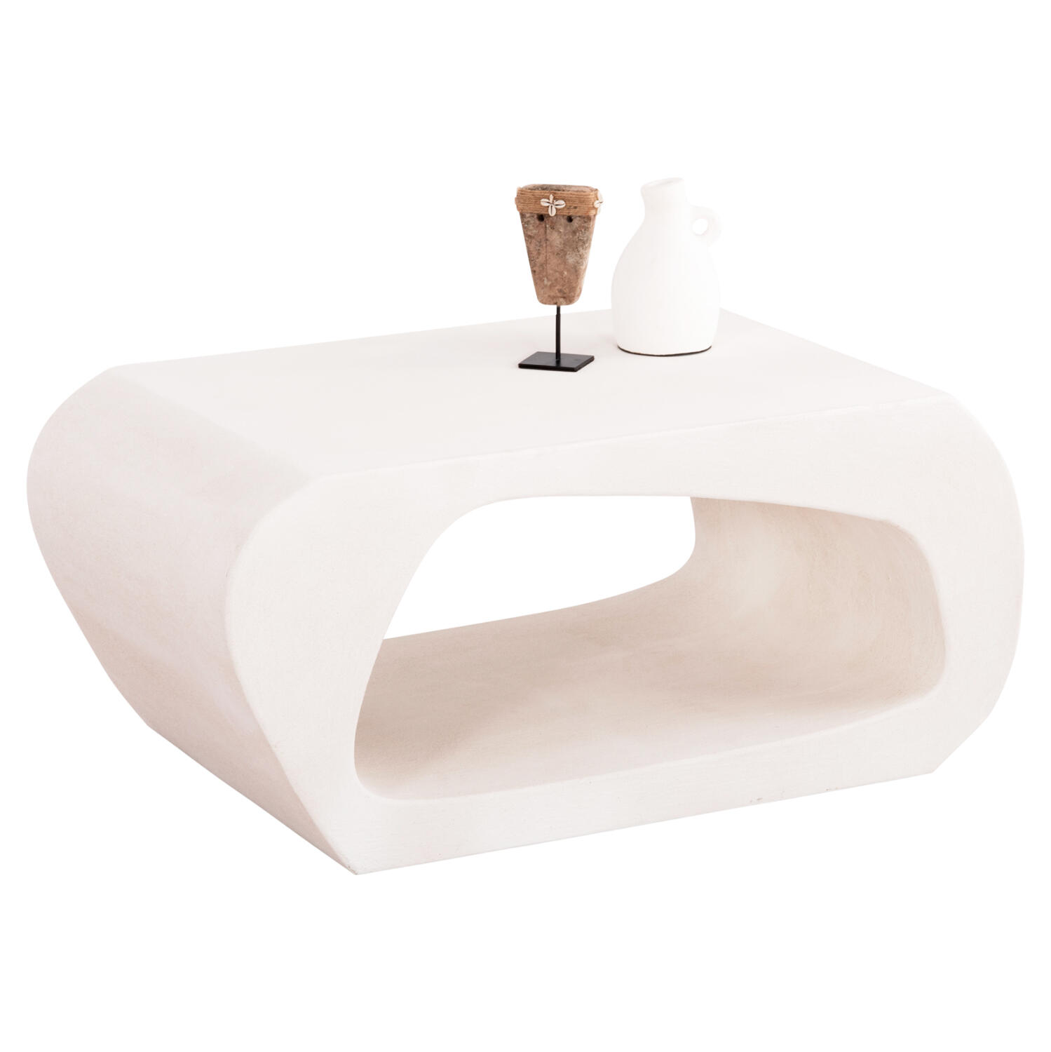 trapezi-salonioy-fb918071-mdf-se-ypoleyk Τραπεζι Σαλονιου Σειρα Santorini HM18071 MDF Σε Υπολευκο Χρωμα 100x60x45υεκ. - Image 1