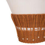 Τραπεζι Σαλονιου Perral HM18164.02L Fiber Cement Λευκο-Φυσικο rattan--φ55x45υεκ - Image 8