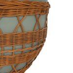 Τραπεζι Σαλονιου Vilhena HM18165 Fiber Cement Πρασινο-Rattan Φυσικο φ56x47υεκ. - Image 6