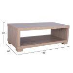 Τραπεζι Σαλονιου Salem HM2217.02 Sonama Oak 120χ60χ42y Εκ. - Image 2