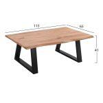 Τραπεζι Σαλονιου Sofia Slim HM8502.11 Μασιφ Ξυλο Ακακιας 115χ65χ41υεκ. - Image 2