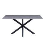 Τραπεζι Σαλονιου HM9470.05 Grey Marble-Μαυρη Μεταλ.βαση 120x60x45,5yεκ. - Image 3