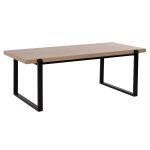 Τραπεζι Σαλονιου Shaben HM9585.03 MDF Sonoma-Μαυρη Μεταλλικη Βαση 120x60x46yεκ.