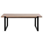 Τραπεζι Σαλονιου Shaben HM9585.03 MDF Sonoma-Μαυρη Μεταλλικη Βαση 120x60x46yεκ. - Image 3
