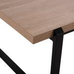 Τραπεζι Σαλονιου Shaben HM9585.03 MDF Sonoma-Μαυρη Μεταλλικη Βαση 120x60x46yεκ. - Image 5