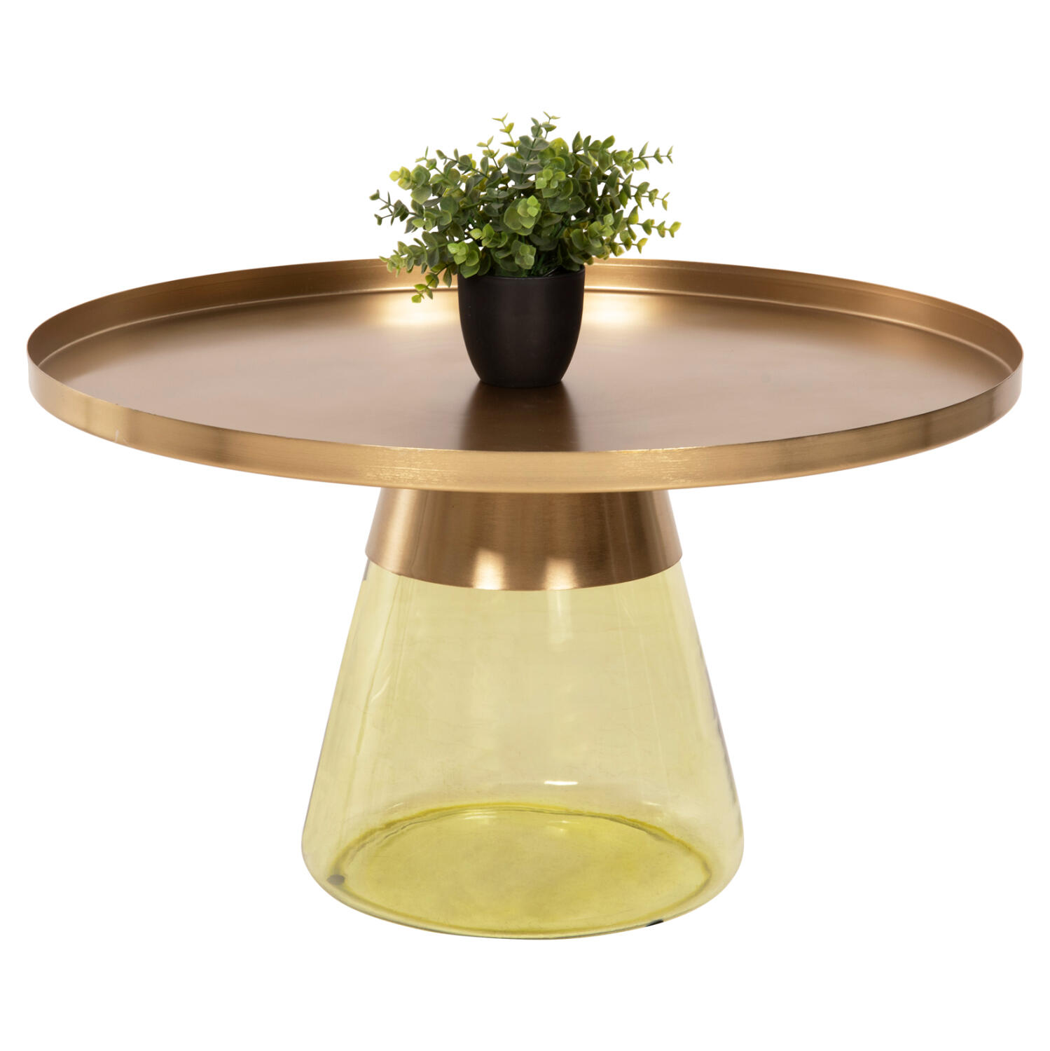 trapezi-salonioy-fb99724-basi-prasino-gy Τραπεζι Σαλονιου Scal HM9724 Βαση Πρασινο Γυαλι-Top Χρυσο Μεταλλο φ76x43,5υεκ - Image 1
