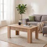Τραπεζι Σαλονιου Fylliana Alicante Natural Canella Oak Χρωμα 100x50x47εκ - Image 2