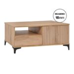 Τραπεζι Σαλονιου Fylliana Alicante Natural Canella Oak Χρωμα 100x64x45εκ