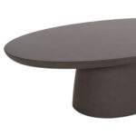 Τραπεζι Σαλονιου Fiber Cement Οβαλ Breccan HM6594.01 Γκρι 130x70x42υεκ - Image 7