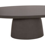 Τραπεζι Σαλονιου Fiber Cement Οβαλ Breccan HM6594.01 Γκρι 130x70x42υεκ - Image 9