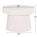Τραπεζι Σαλονιου Στρογγυλο Σειρα Santorini HM18051 MDF Σε Υπολευκο Χρωμα φ60x42,5υεκ. - Image 2